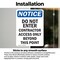 Signmission Do Not Enter Contractor Access OSHA Notice Sign, Vinyl Decal, 7in W x 10in L, 2PK OS-2PACK-NS-D-710-V-11177 - alternate 3